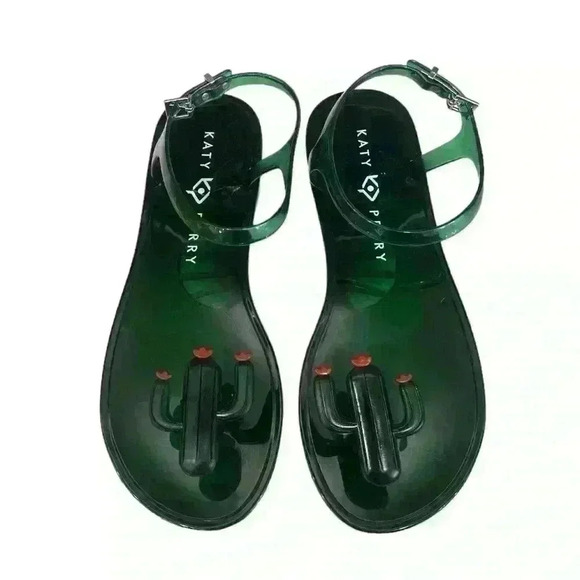 Katy Perry The Geli Cactus Flat Sandal, Size 7 - Picture 1 of 4